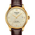 Tissot Tissot Le Locle Powermatic 80 T006.407.36.266.00 Le Locle Automatic T0064073626600 механические мужские часы  бежевый циферблат, браслет кожаный — вид спереди